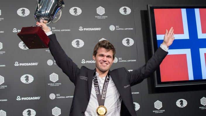 The World Chess Champion Magnus Carlsen.