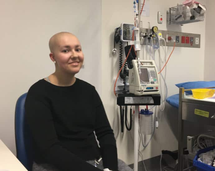 Rebecca during her treatment.