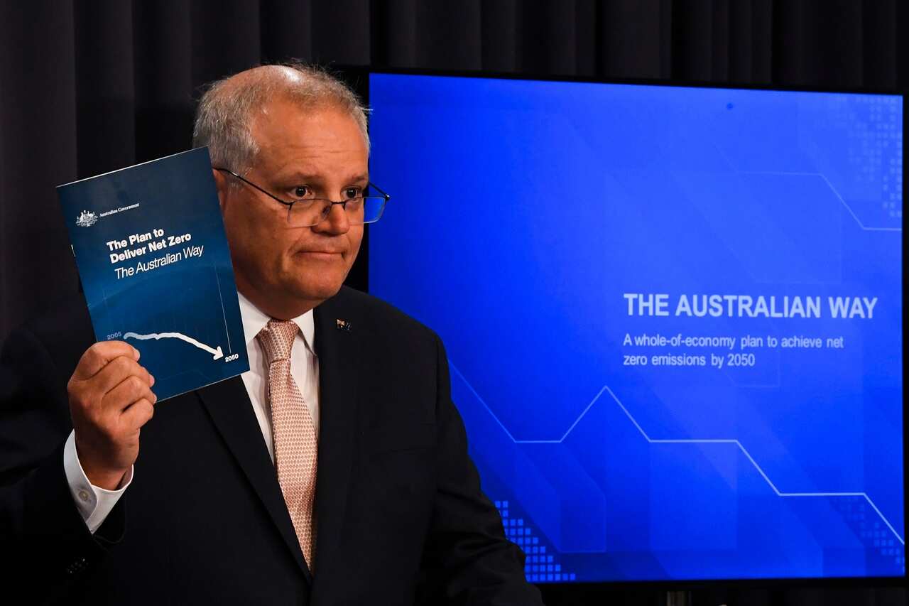 Australian Prime Minister Scott Morrison speaks to the media during a press conference at Parliament House in Canberra, Tuesday, October 26, 2021. (AAP Image/Lukas Coch) NO ARCHIVING