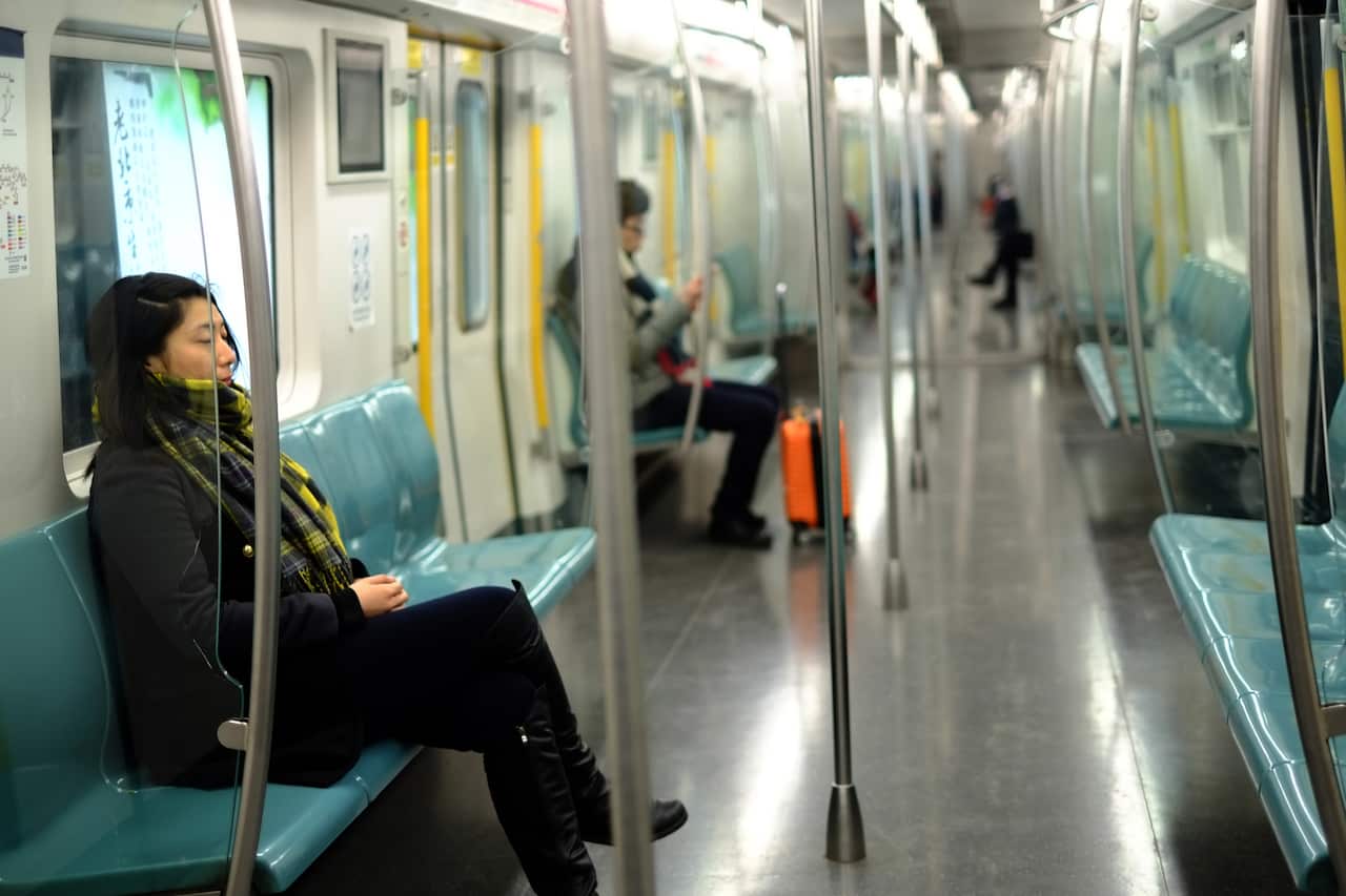 Beijing's normally crowded and overflowing subway empties during Lunar New Year as hundreds of thousands of migrant workers in the city return to their home towns for the holiday. (Katrina Yu)