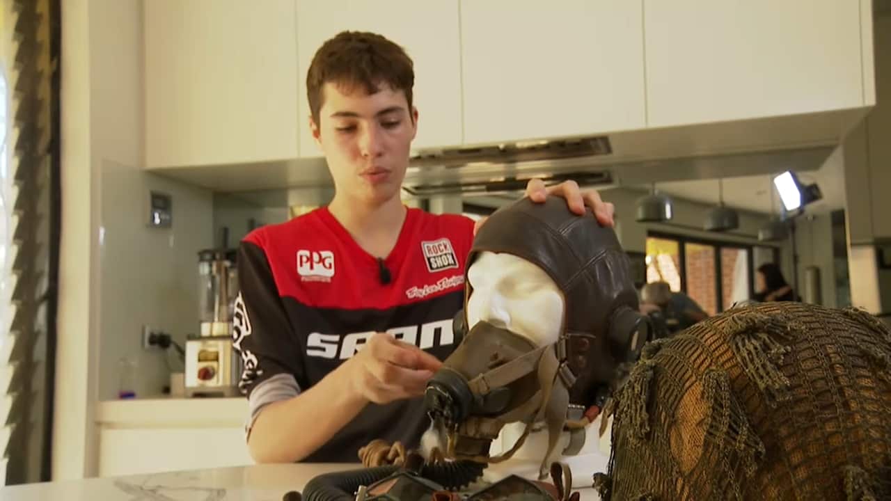 Ben Mavlian with his WWI memorabilia