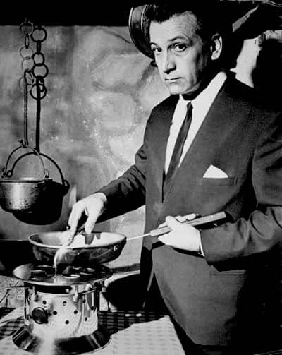 Mr Polese during the early years in his restaurant. Image obtained from Beppi's.com.au