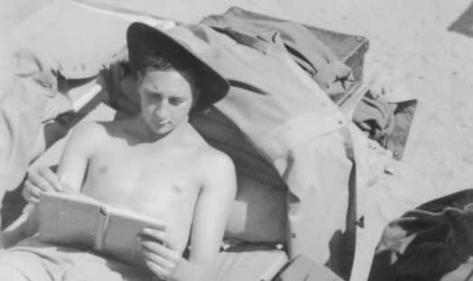 Bern Brent during his internment in Australia.