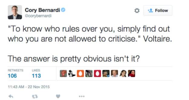 Cory Bernadi Twitter 2