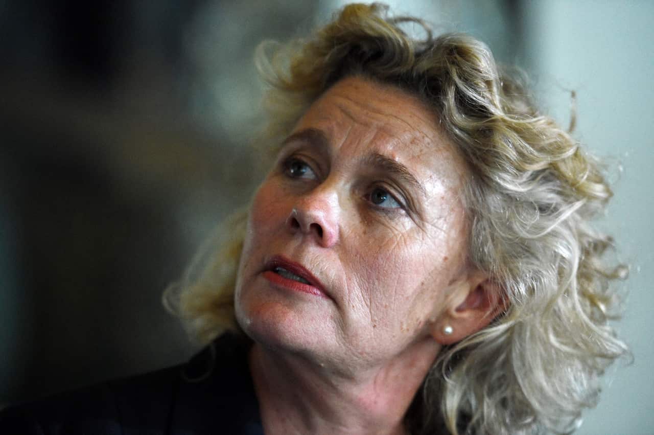 National Farmers Federation President Fiona Simson at a press conference at Parliament House in Canberra