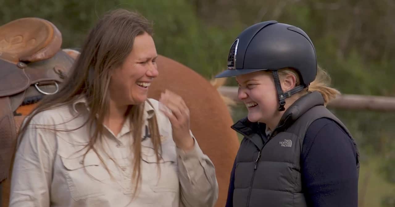 Therapist Bianca Stawiarski and client Ara Champ have formed a close bond.