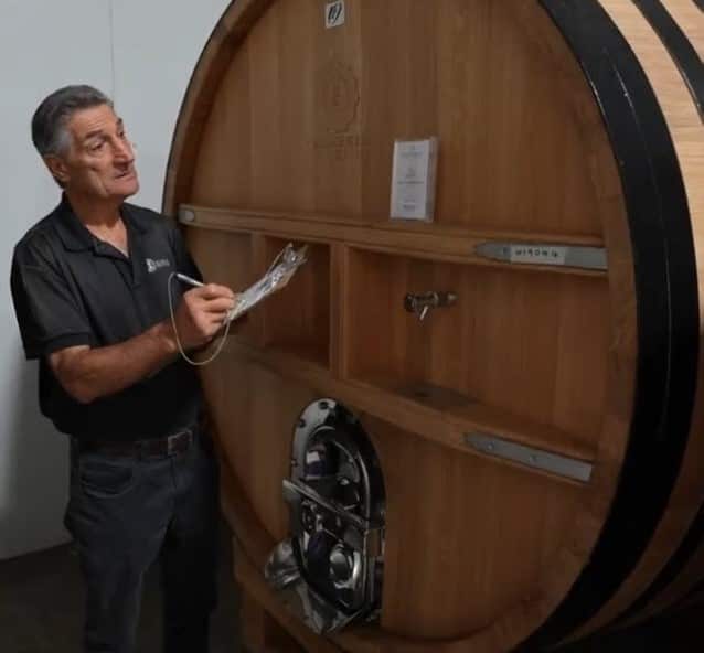 Andrew's father Bill Calabria at the Griffith winery.