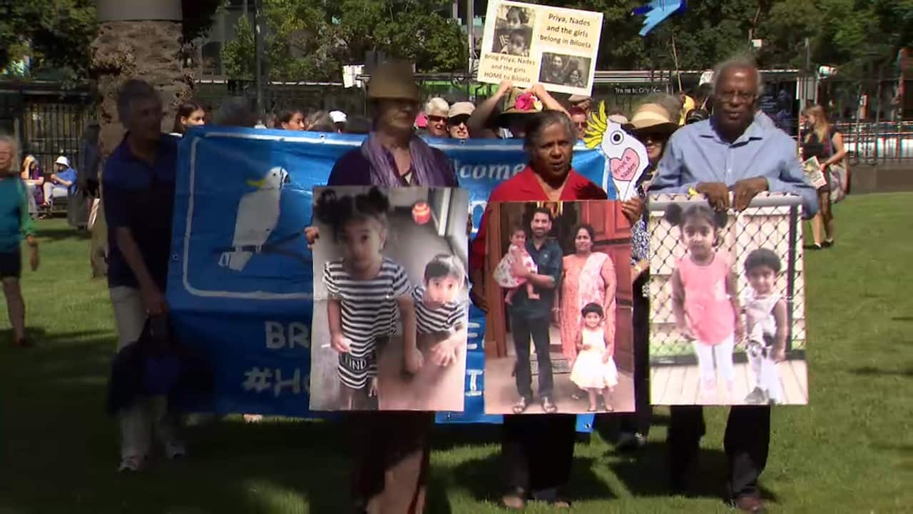 "Biloela wants this family back," demonstrators said.