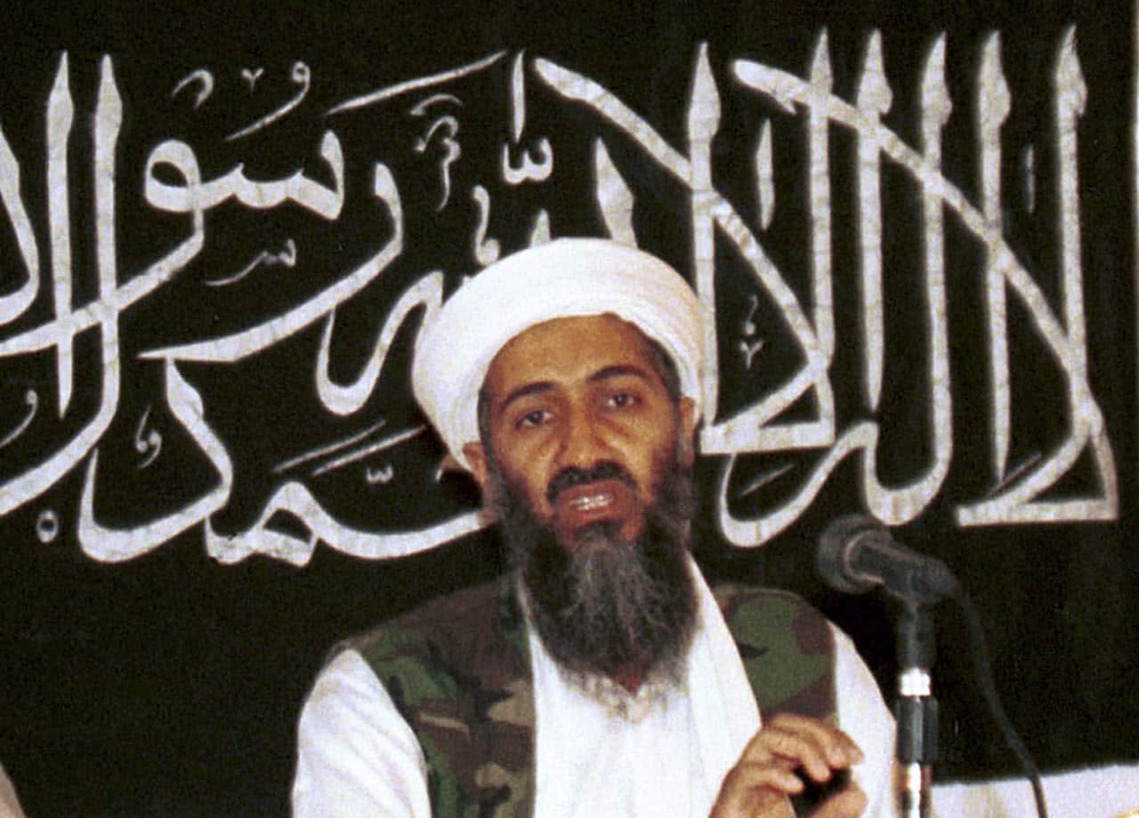 Osama bin Laden during a news conference in Khost, Afghanistan in 2004.
