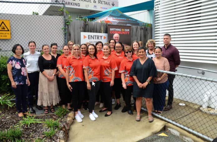 The staff at BiOC, including Prof Yvette Roe (front right).