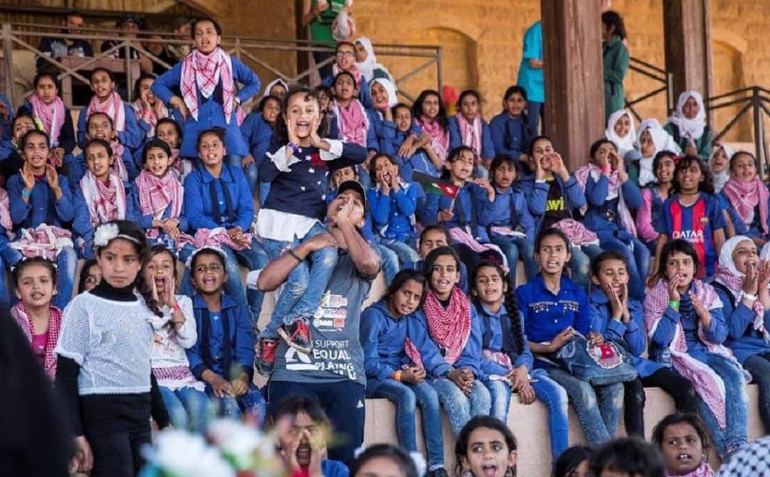 Girls from Jordan get involved.