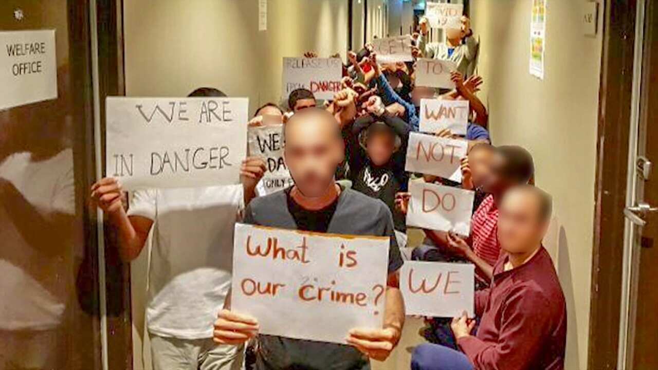 Detainees fear they will get coronavirus.