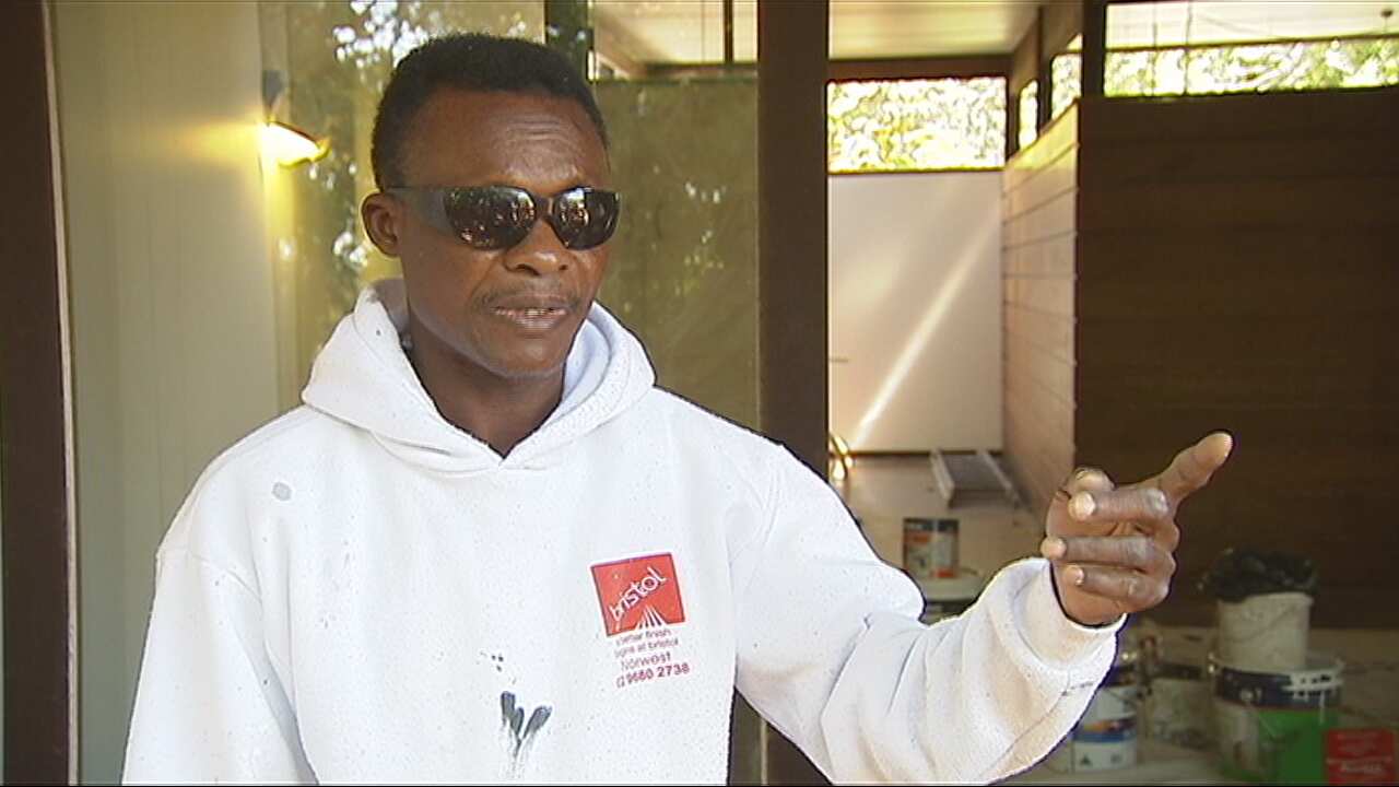 "King" David Tetteh, a painter owed almost $25,000 by the failed Huxley Homes. 