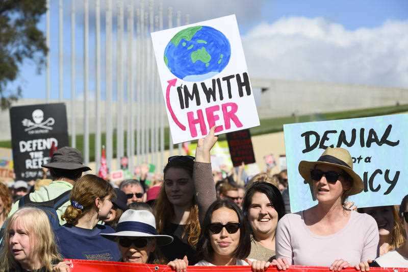 The stop-Adani convoy began in Hobart just before Easter and travelled to Clermont in central Queensland before reaching its final destination in Canberra.