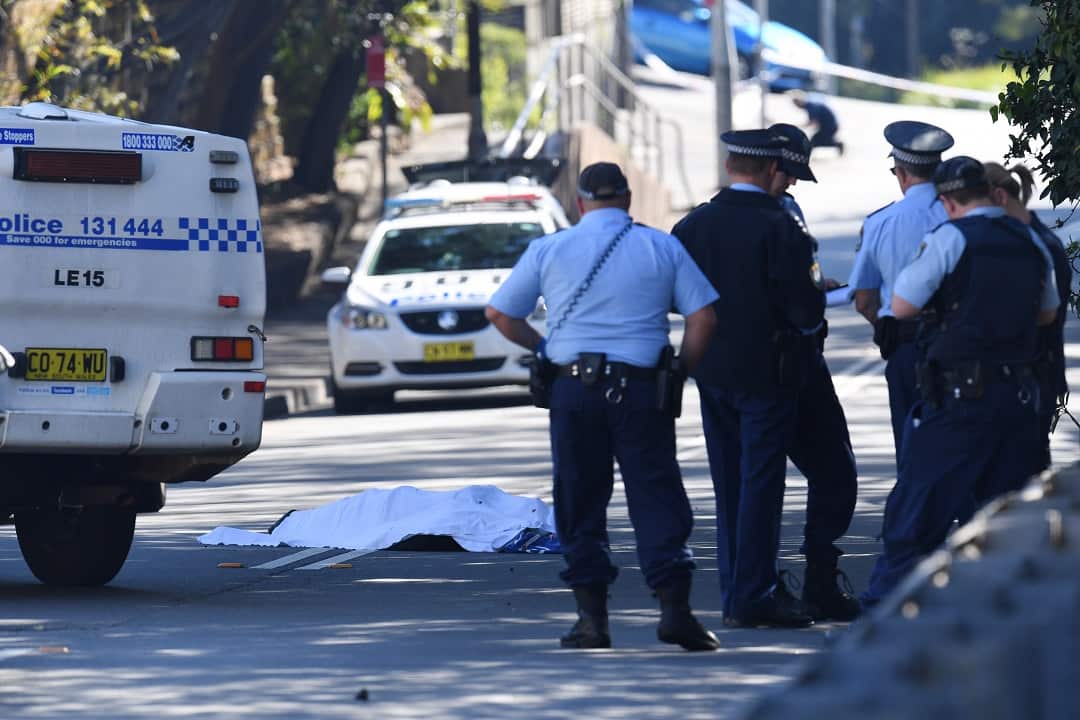 A body is seen on Minogue Crescent in Forest Lodge, Sydney.