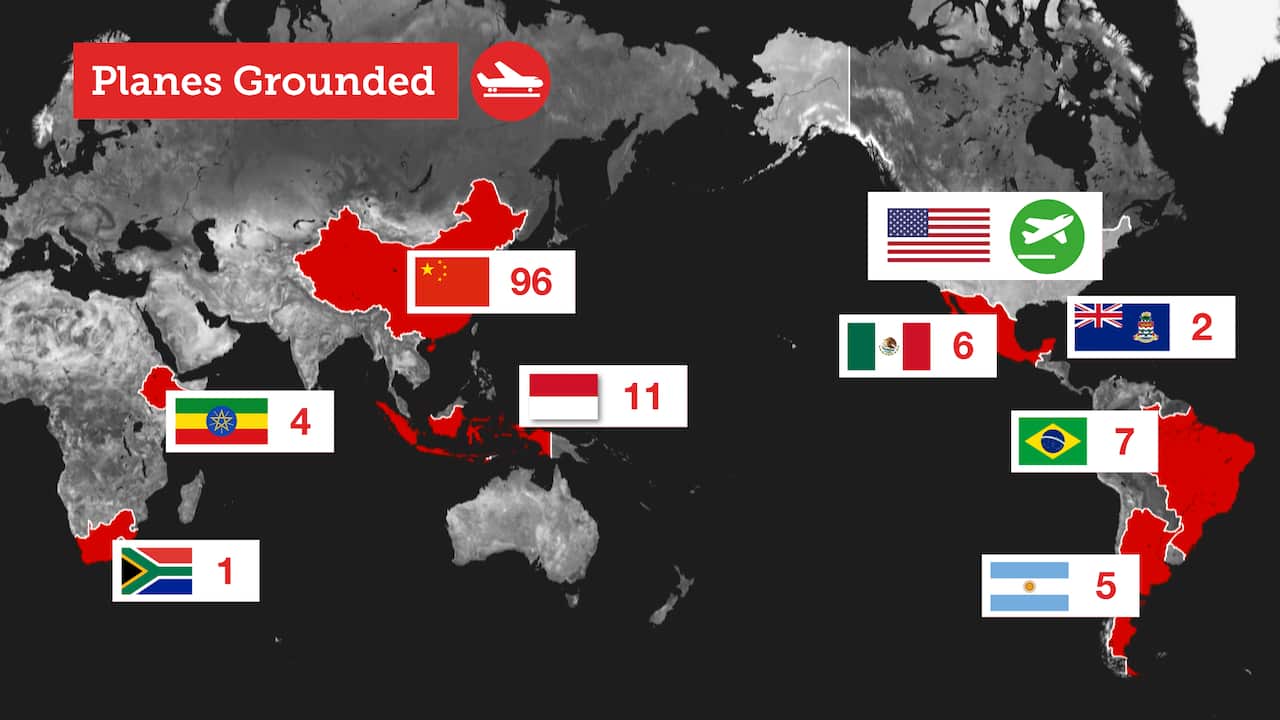 Boeing 737 MAX 8 planes have been grounded in several countries as a precaution following the crashes of two planes in recent months.