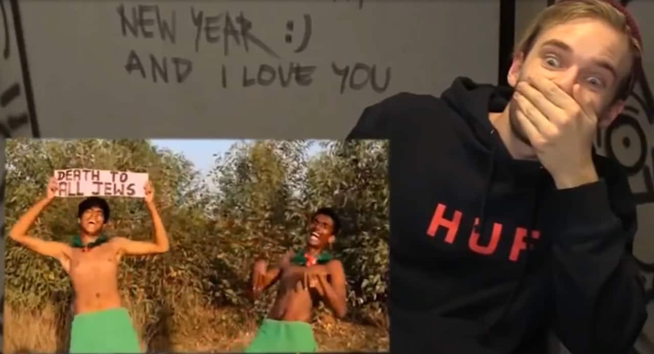 A screenshot from PewDiePie's original video on YouTube.