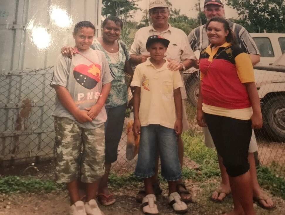 Aiden Bonar with his family