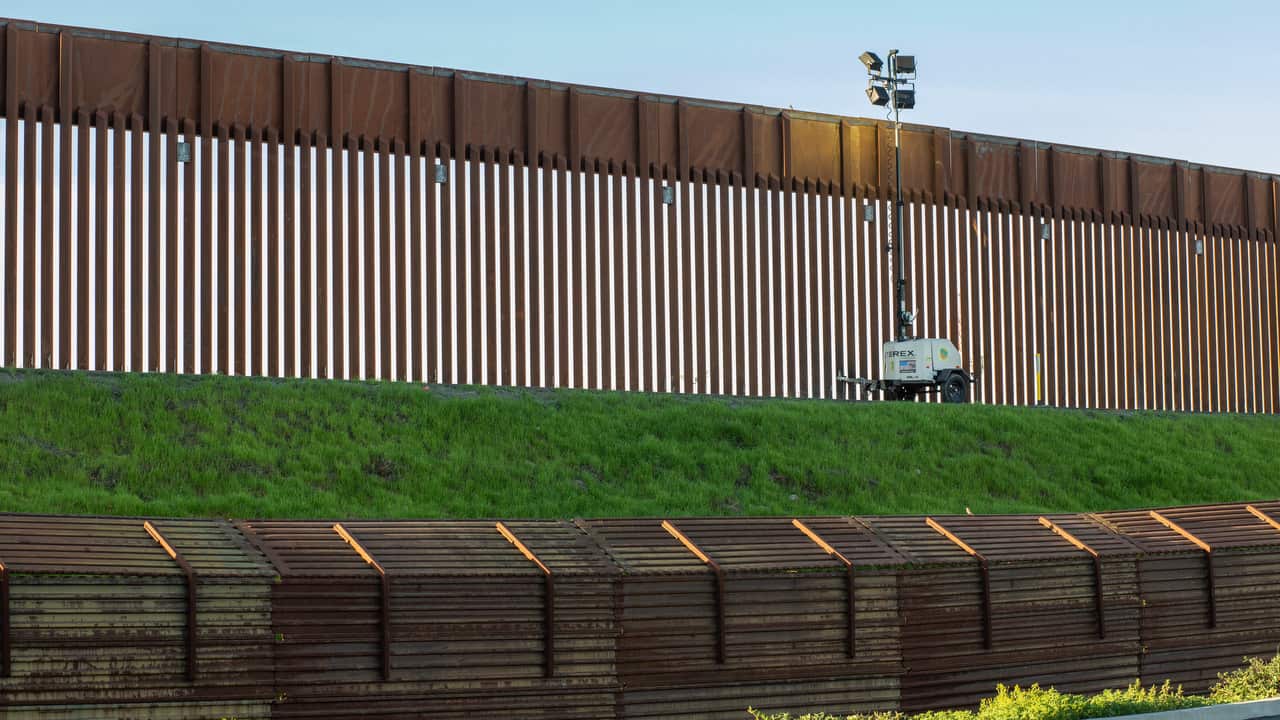 The Eastern pedestrian walkway to the San Ysidro border entry into Tijuana, MEsico from San Diego.
