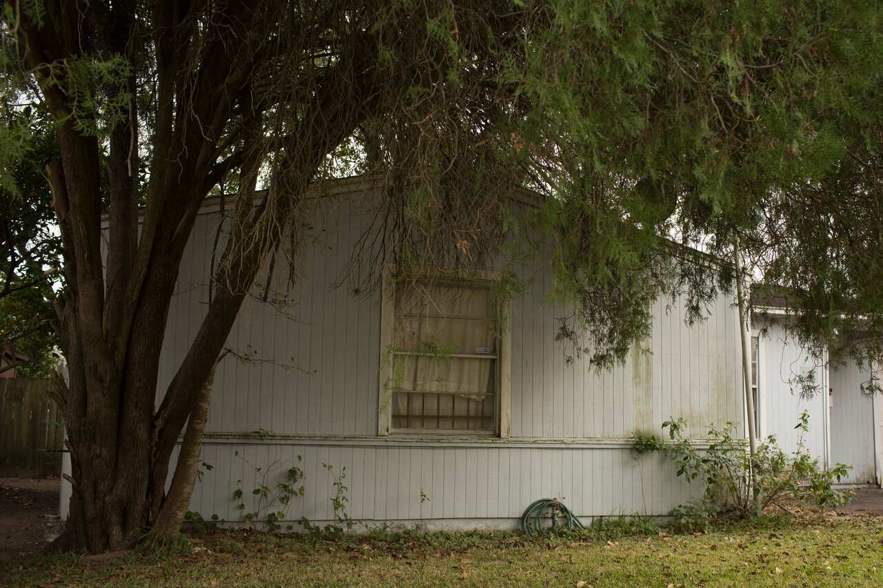 A property used as a stash house in Houston, where three migrants were reportedly raped.