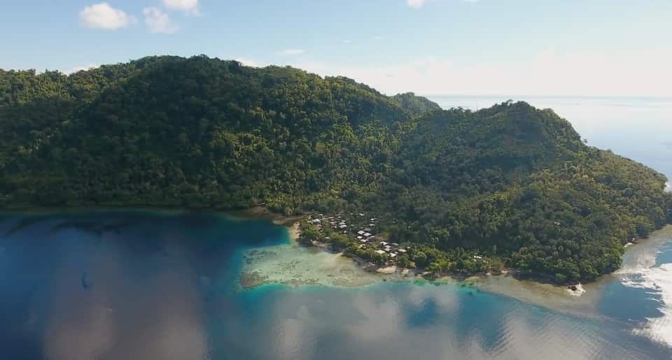 The Pacific Island of Bougainville.