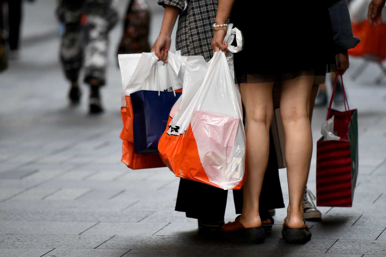 Shoppers in Pitt St Mall, Sydney. However, online shopping has accounted for a quarter of all revenue.