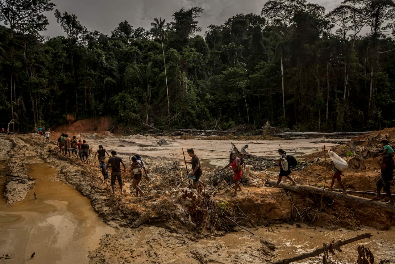 Members of the indigenous Munduruku tribe 