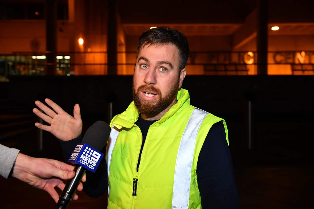 Naghi Pirzadeh leaves the Sydney Police Centre in Sydney on 8 July 2019. 