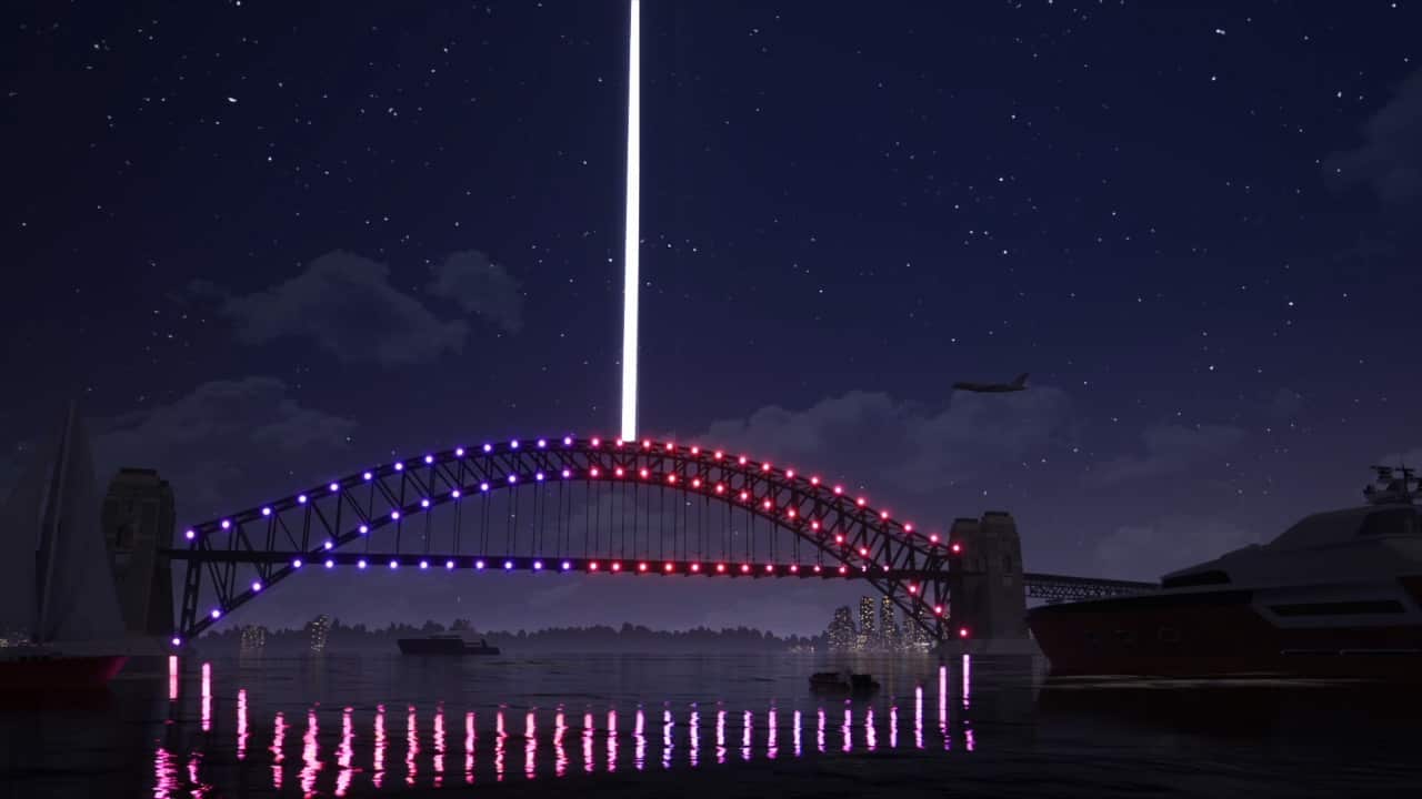 The lighting display will attempt to project the brightest beam in the southern hemisphere.