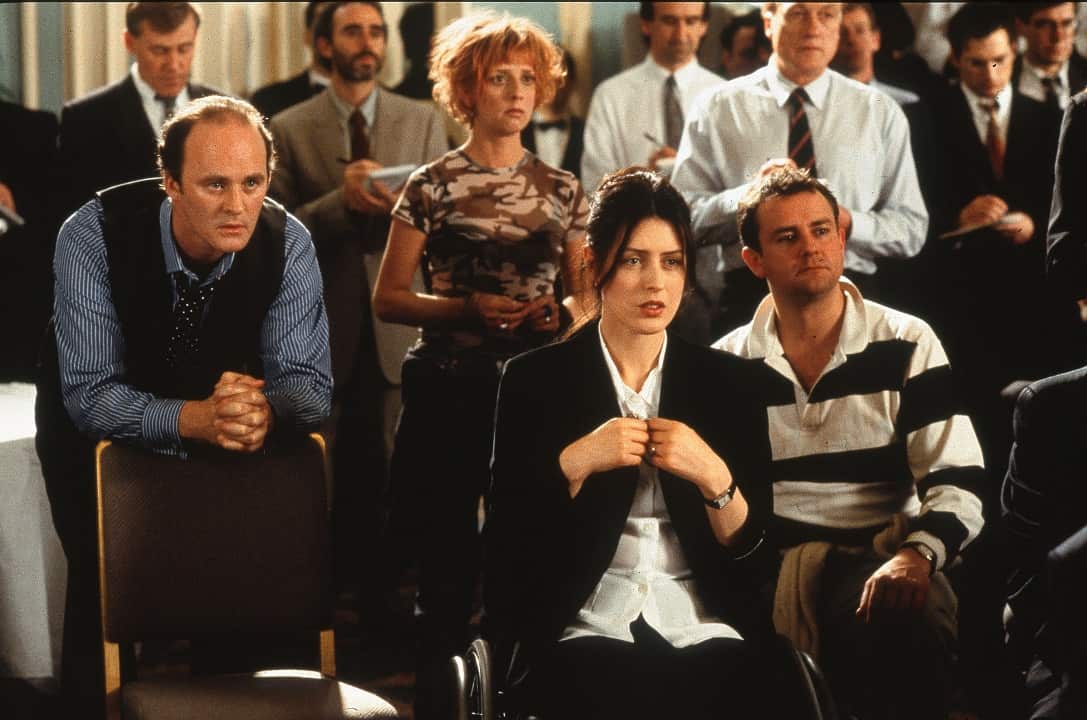 Emma Chambers, second row, in the now famous film 'Notting Hill'.