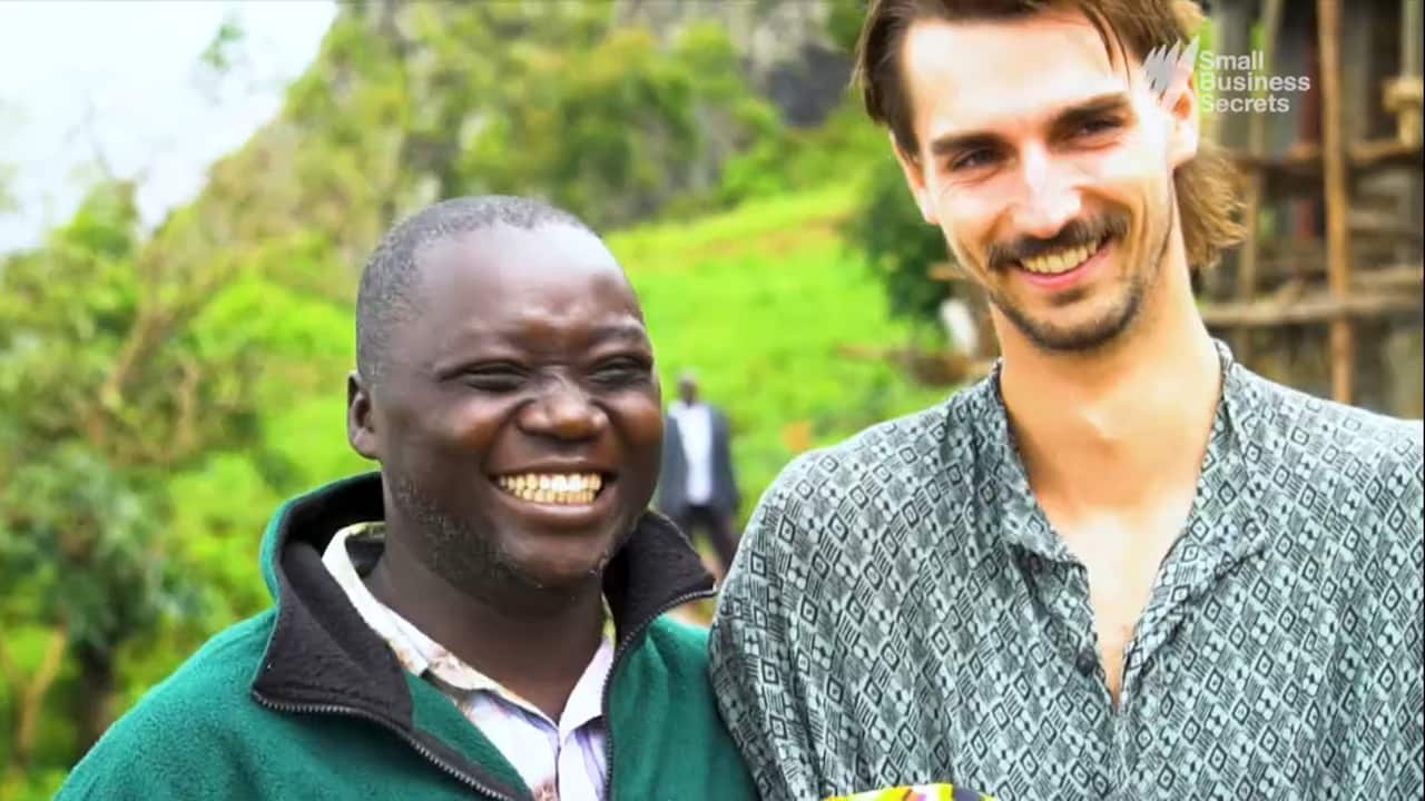 Brody Smith from Bugisu Project works with Ugandan coffee producers, and recycles some of the 75,000 tonnes of coffee waste produced each year. 