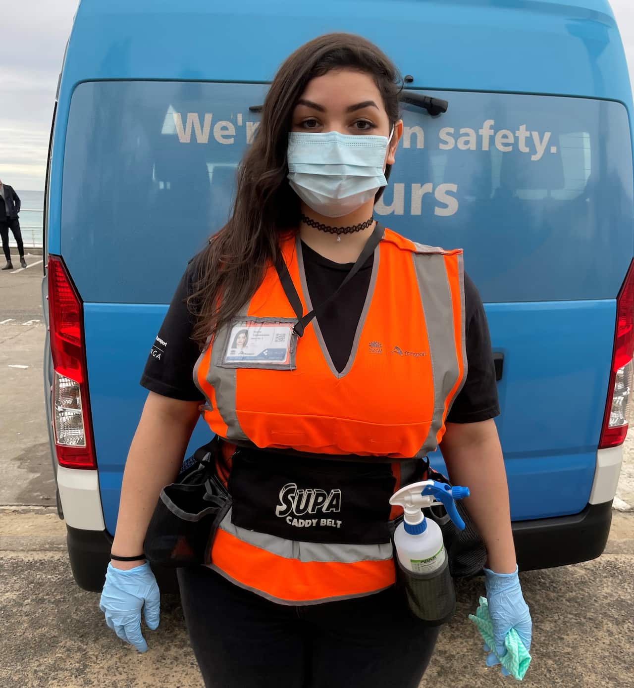 Cleaner Bruna Bringel at Bondi.