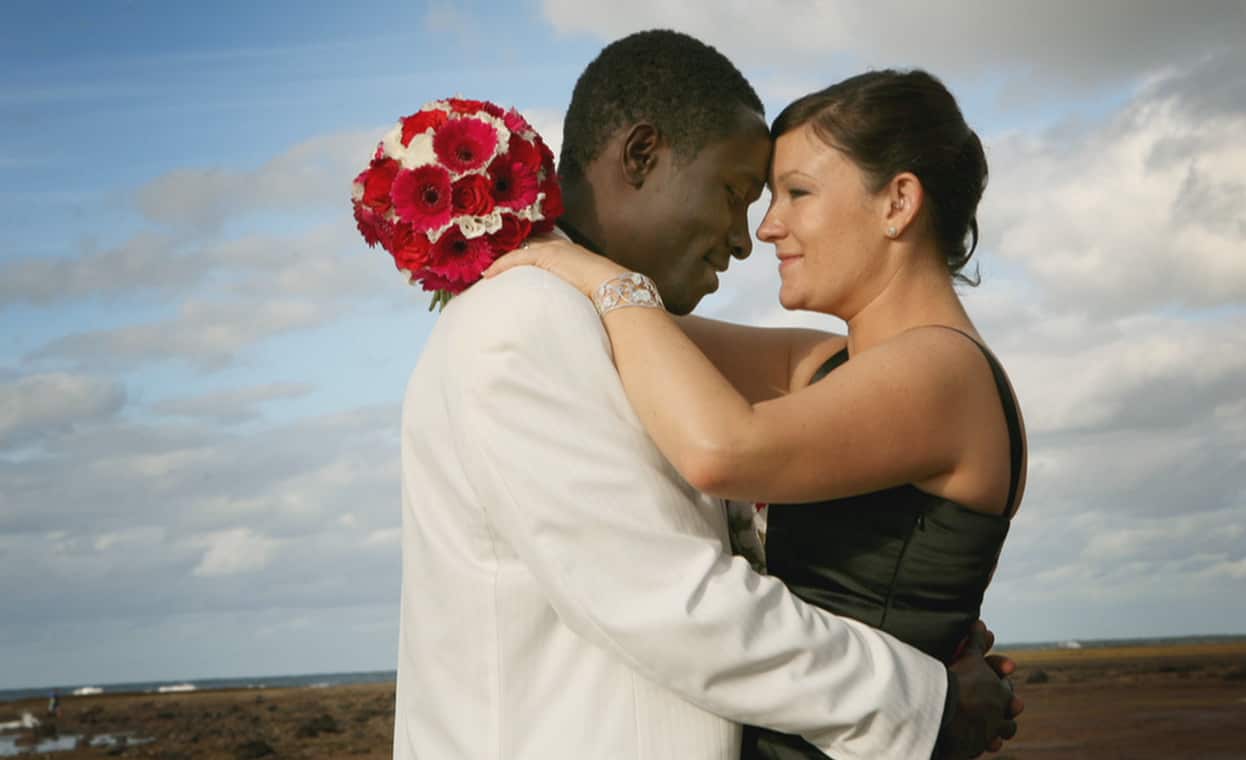 Bruno and Leah on their wedding day.