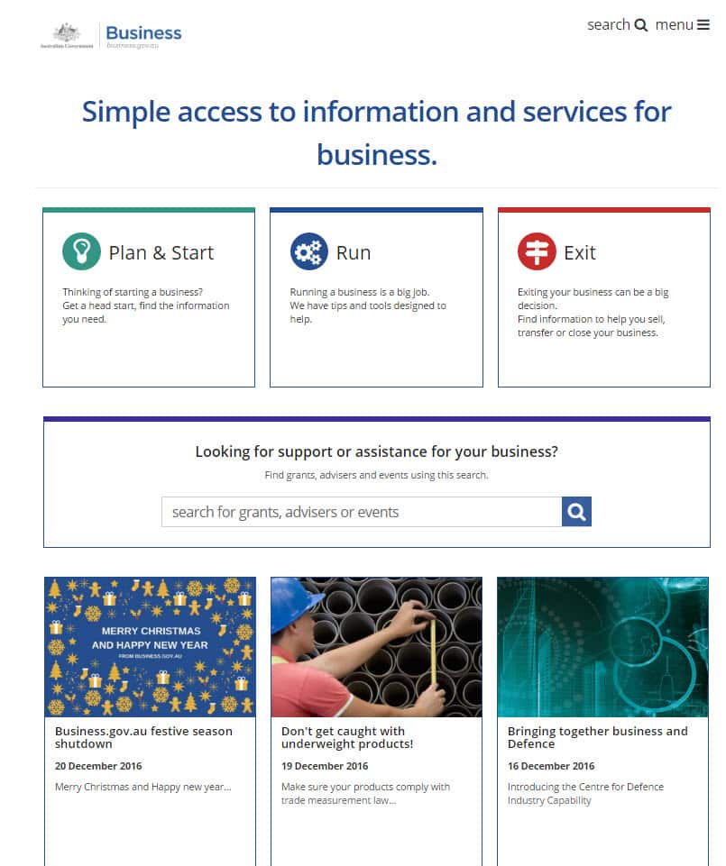 business.gov.au screen shot