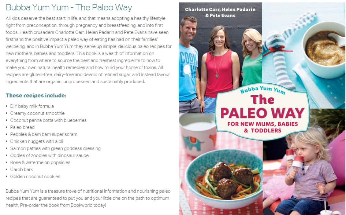 Bubba Yum Yum paleo cookbook