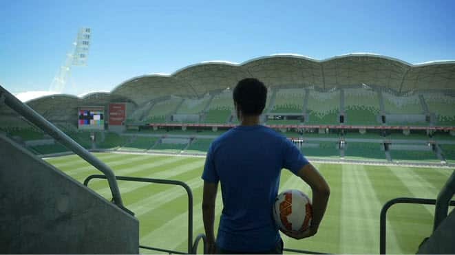 Law will showcase his soccer tricks at Melbourne's Rectangular Stadium. (Supplied)