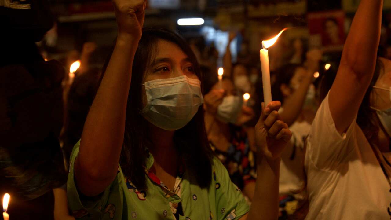 Nightly vigils are an opportunity to pay tribute to the dead and call for the release of the more than 5,000 people arrested by the military so far.