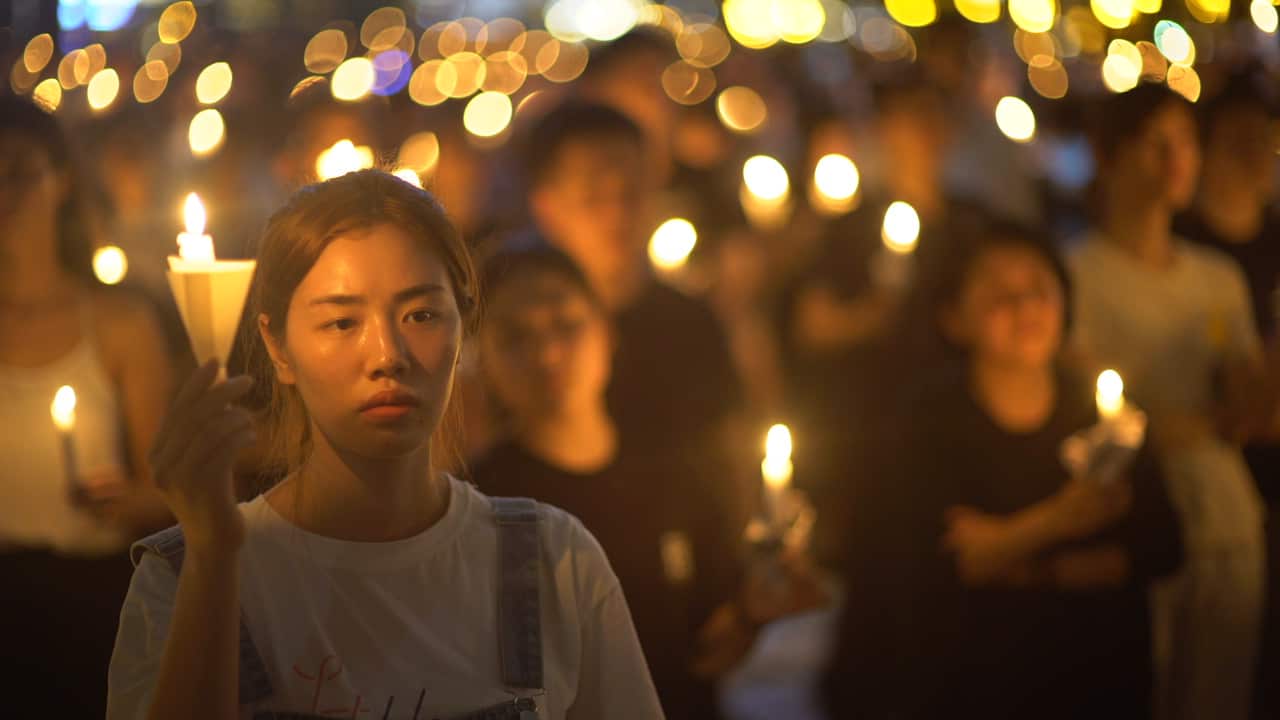 One of the vigil attendees 