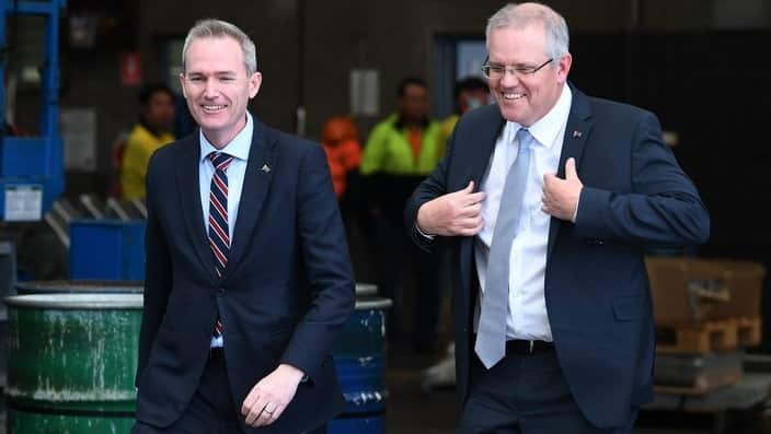 Immigration Minister David Coleman with Australian PM Scott Morisson.