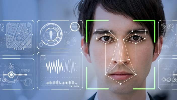 Facial Recognition System concept.