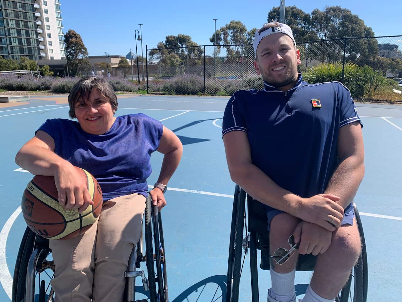 Paralympians Dr Lisa Chaffey and Dylan Alcott. 