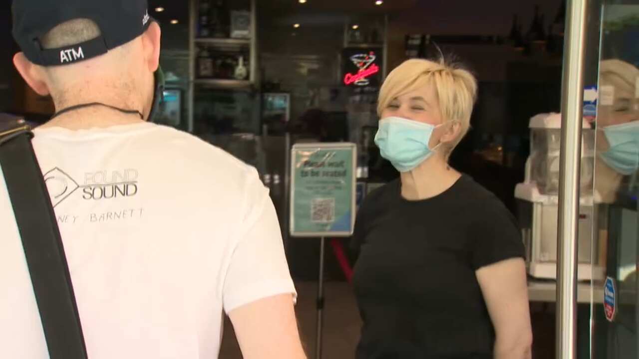 Cafe owner Voula Haralanpopoulos.