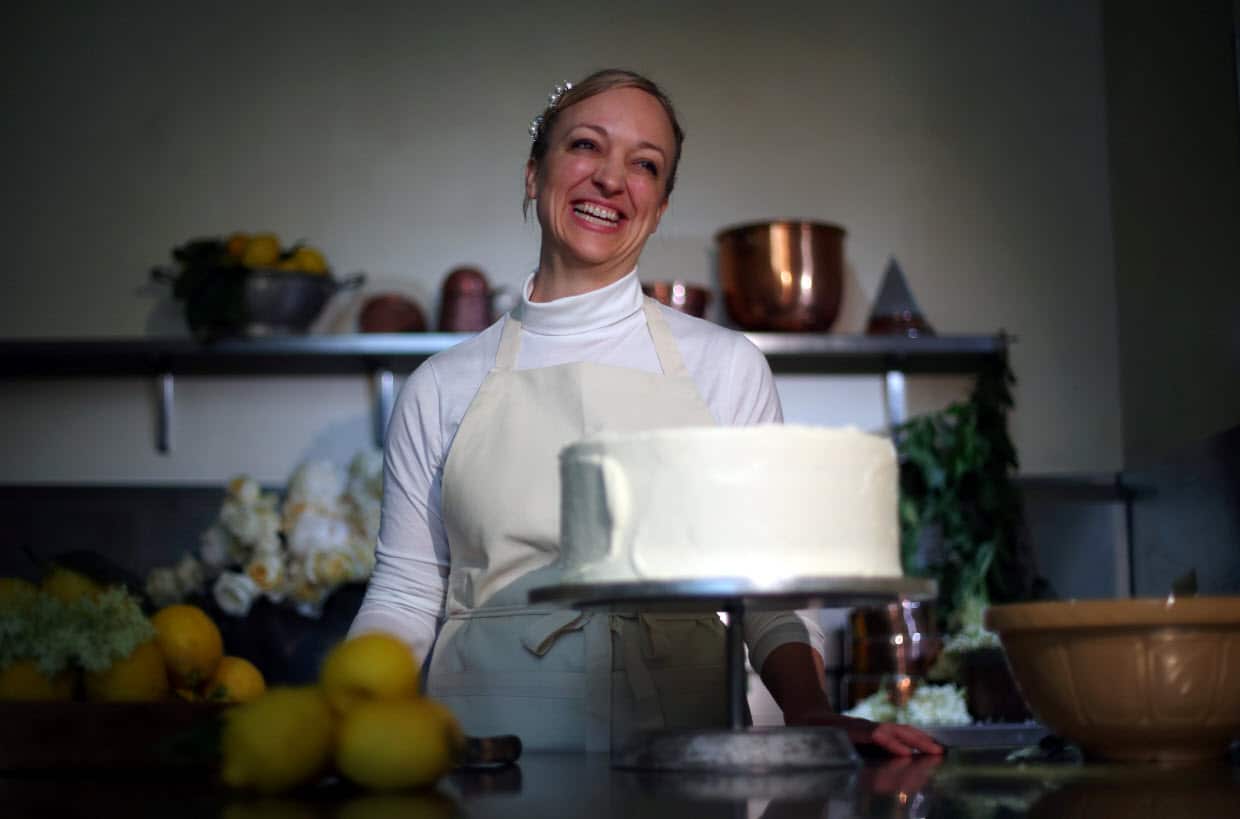 Ptak said her design was more of an “installation” than a typical wedding cake, but offered few details.