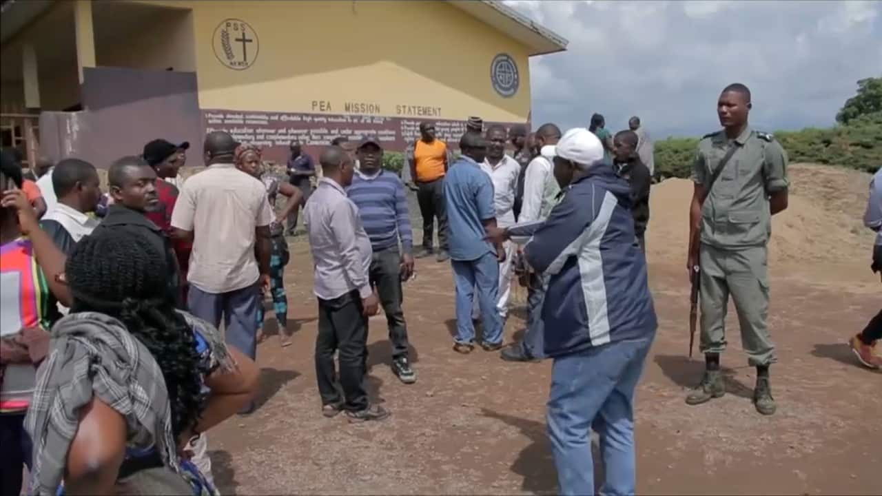 Parents anxiously await news of their children's fate after they were kidnapped on Monday. 