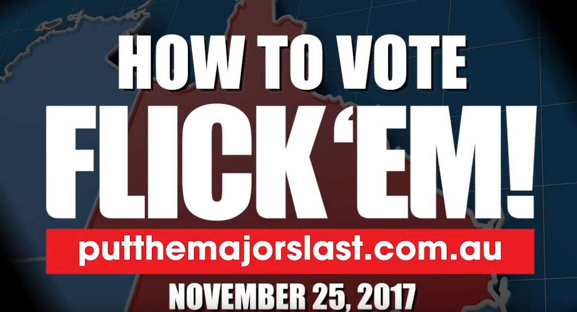 The “Flick ‘Em” campaign in last year’s Queensland election, funded by SIFA.