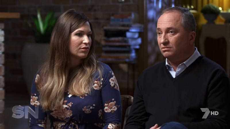 Mr Joyce and partner Vikki Campion face a Channel 7 interview with Sunday Night.