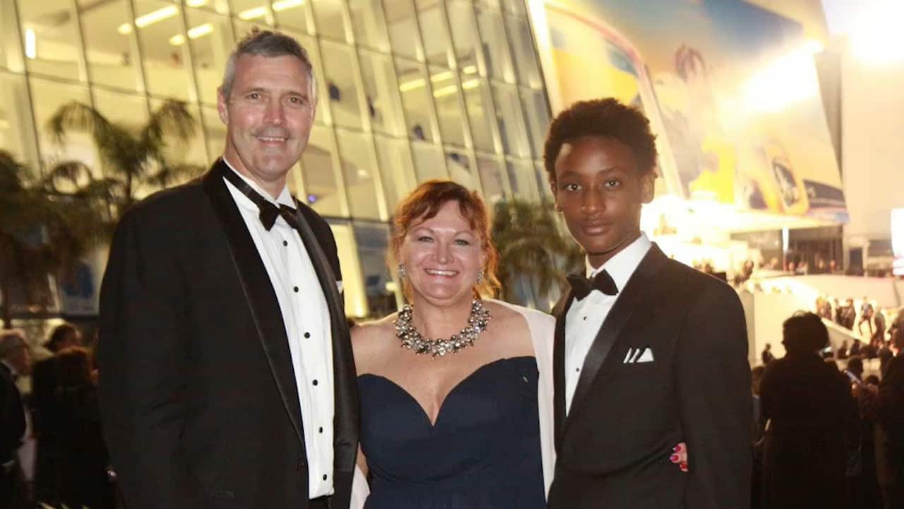 Yared and his family at Cannes 2018. 