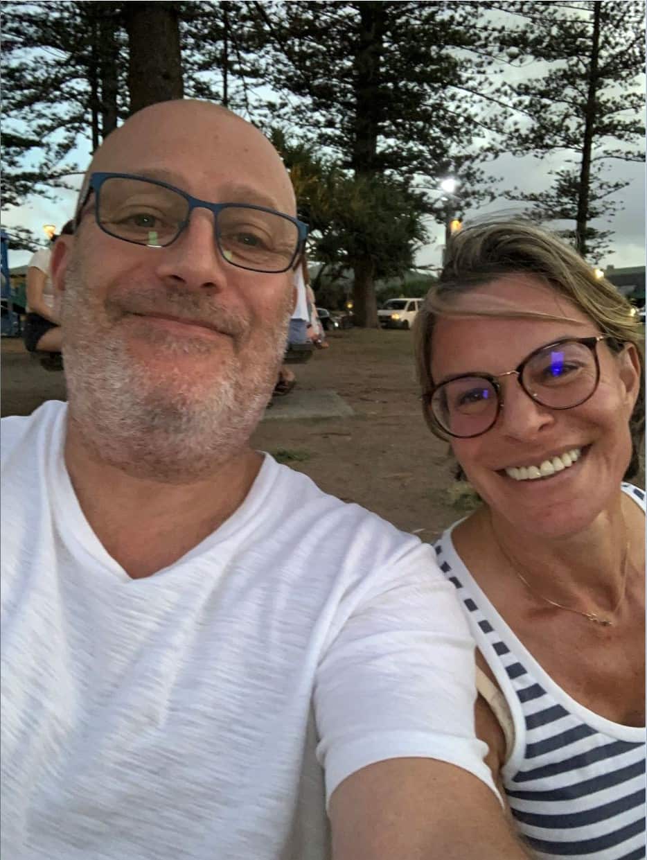 Jody Friedman with her partner Leigh Sackville.