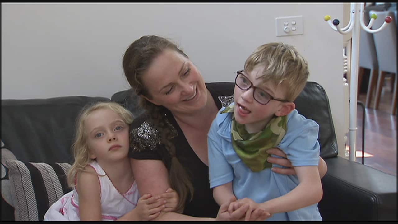 Carly with her son Lachlan. 