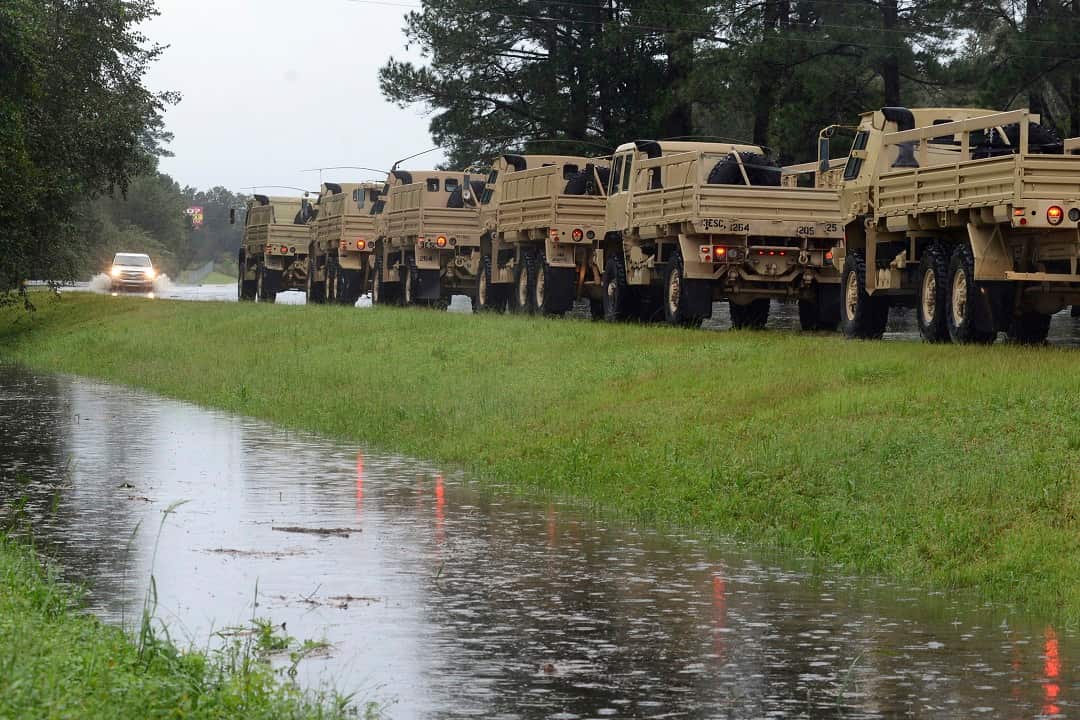 The military is providing assistance to flood ravaged South Carolina.